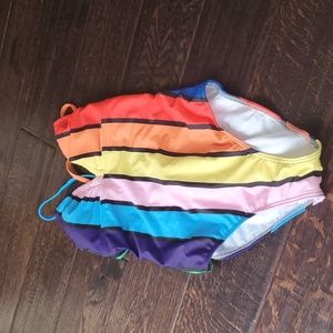 Modcloth rainbow one piece swimsuit small